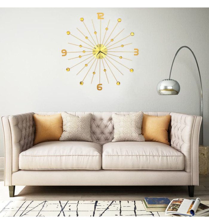 Horloge murale Métal 70 cm Doré | Mobilier & Déco
