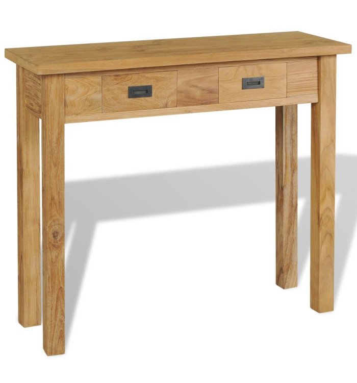 Table console teck massif 90x30x80 cm | Mobilier & Déco