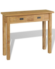 Table console teck massif 90x30x80 cm | Mobilier & Déco