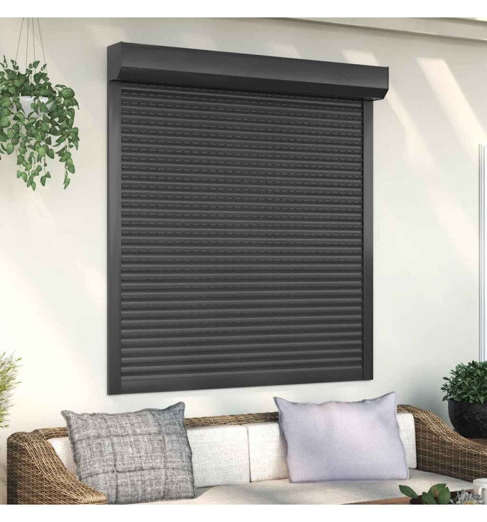 Volet roulant aluminium 130x140 cm anthracite | Mobilier & Déco