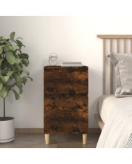 Table de chevet chêne fumé 40x35x70 cm | Mobilier & Déco
