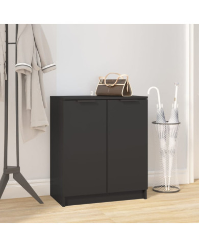 Armoire à chaussures Noir 59x35x70 cm bois d'ingénierie | Mobilier & Déco