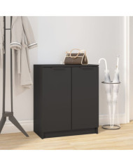 Armoire à chaussures Noir 59x35x70 cm bois d'ingénierie | Mobilier & Déco