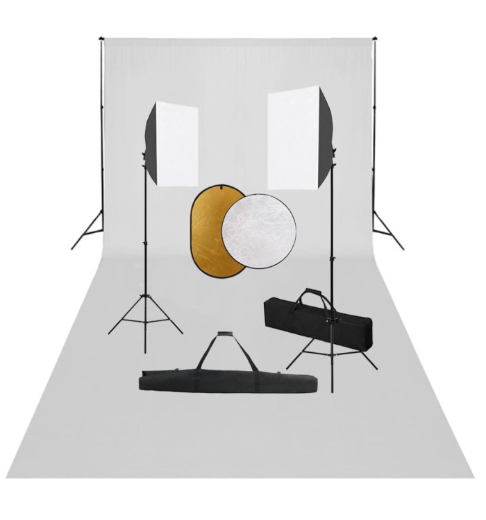 Kit de studio photo boîtes à lumière toile de fond réflecteur | Mobilier & Déco