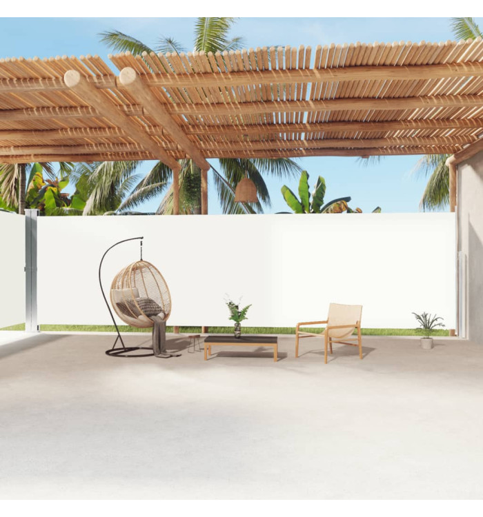 Auvent latéral rétractable Crème 220x1200 cm | Mobilier & Déco