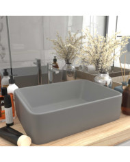 Lavabo de luxe Gris clair mat 41x30x12 cm Céramique | Mobilier & Déco
