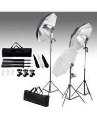 Kit de studio photo avec ensemble d'éclairage et toile de fond | Mobilier & Déco