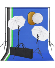 Kit de studio photo avec lampes toile de fond et réflecteur | Mobilier & Déco