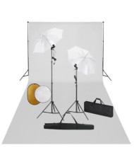 Kit de studio photo avec lampes toile de fond et réflecteur | Mobilier & Déco