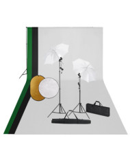 Kit de studio photo avec lampes toile de fond et réflecteur | Mobilier & Déco