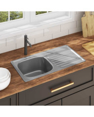 Évier de cuisine avec crépine et piège Acier inoxydable | Mobilier & Déco