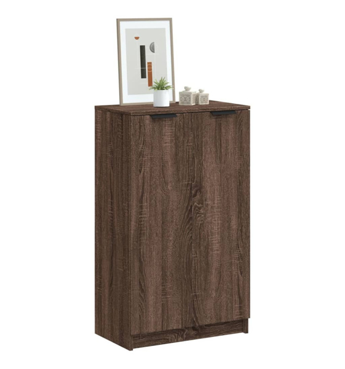 Meuble à chaussures Chêne marron 59x35x100 cm Bois d'ingénierie | Mobilier & Déco