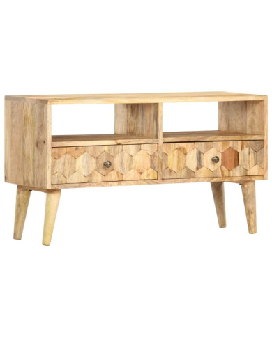 Meuble TV 90x30x50 cm Bois de manguier solide | Mobilier & Déco
