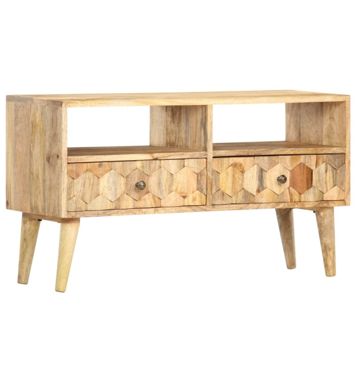 Meuble TV 90x30x50 cm Bois de manguier solide | Mobilier & Déco