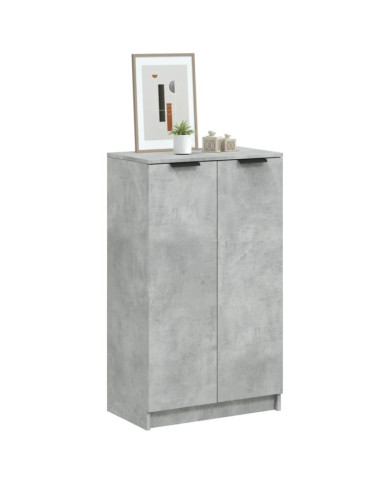 Armoire à chaussures Gris béton 59x35x100 cm Bois d'ingénierie | Mobilier & Déco