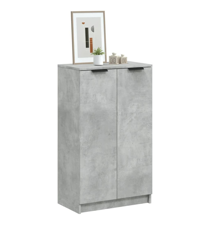Armoire à chaussures Gris béton 59x35x100 cm Bois d'ingénierie | Mobilier & Déco