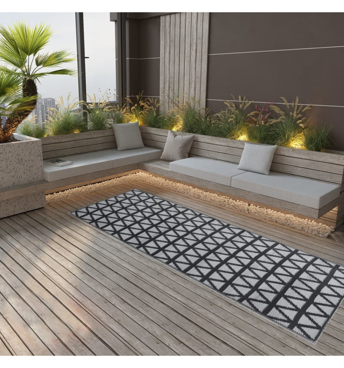 Tapis d'extérieur ARAKIL Noir 80x250 cm PP | Mobilier & Déco