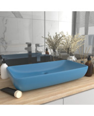 Lavabo de luxe rectangulaire Bleu clair mat 71x38 cm Céramique | Mobilier & Déco