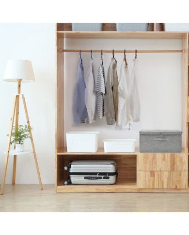 Boîte de rangement Tissu 50x30x25 cm Gris | Mobilier & Déco
