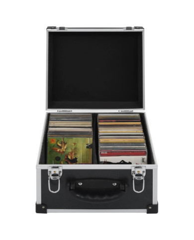 Étui de CD pour 40 CD Aluminium ABS Noir | Mobilier & Déco