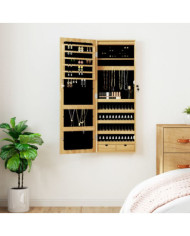 Armoire à bijoux avec miroir et éclairage LED mural | Mobilier & Déco