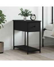 Table de chevet noir 30x60x60 cm Bois d’ingénierie | Mobilier & Déco