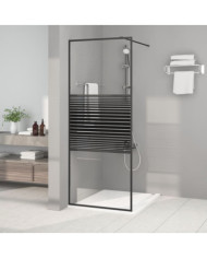 Paroi de douche Noir 80x195 cm Verre ESG transparent | Mobilier & Déco