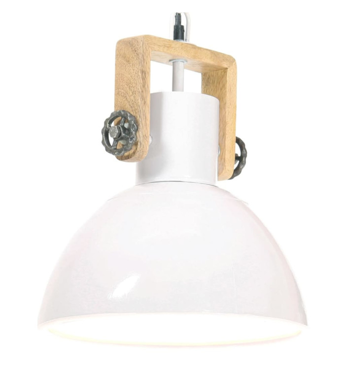Lampe suspendue industrielle 25 W Blanc Rond 30 cm E27 | Mobilier & Déco