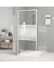 Paroi de douche Blanc 90x195 cm Verre ESG transparent | Mobilier & Déco