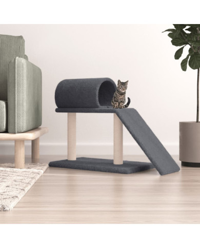 Arbres à chat avec tunnel et échelle gris foncé 55,5 cm | Mobilier & Déco