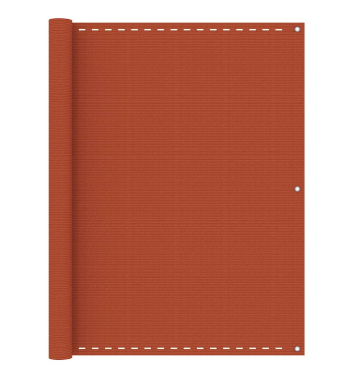Écran de balcon Orange 120x600 cm PEHD | Mobilier & Déco