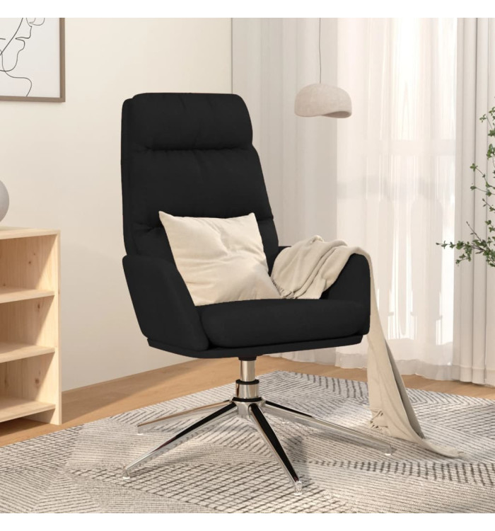 Chaise de relaxation Noir Tissu | Mobilier & Déco