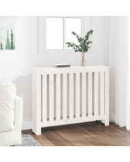 Cache-radiateur Blanc 108,5x19x84 cm Bois massif de pin | Mobilier & Déco