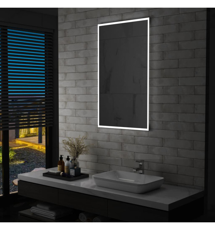 Miroir mural à LED pour salle de bains 60x100 cm | Mobilier & Déco