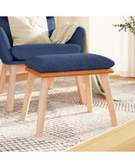 Repose-pied Bleu 45x29,5x35 cm Tissu et similicuir | Mobilier & Déco