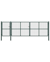 Portail de jardin Acier 500 x 150 cm Vert | Mobilier & Déco