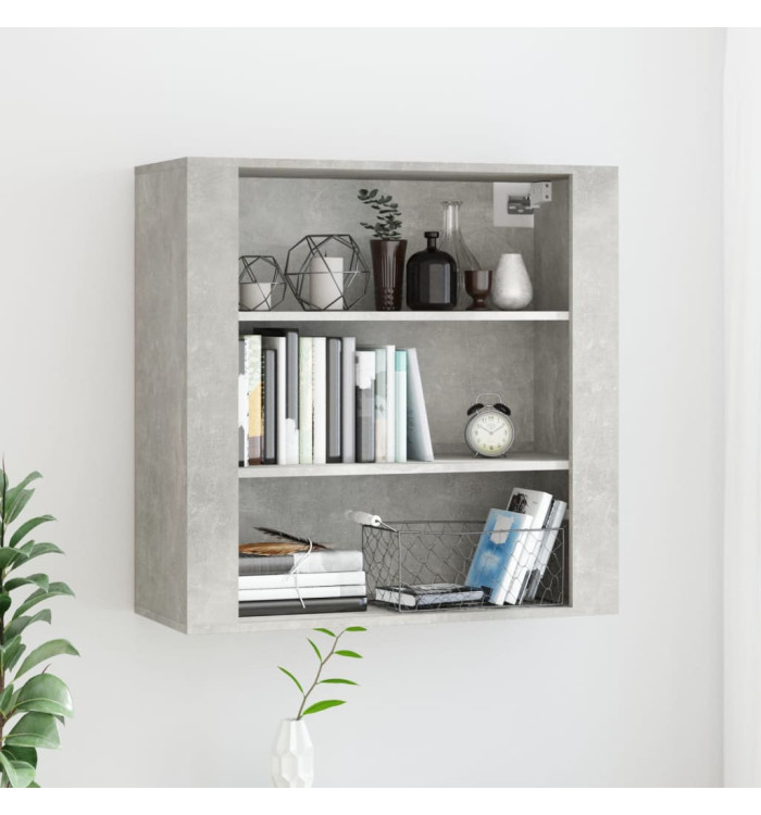 Armoire murale Gris béton 80x33x80 cm Bois d'ingénierie | Mobilier & Déco