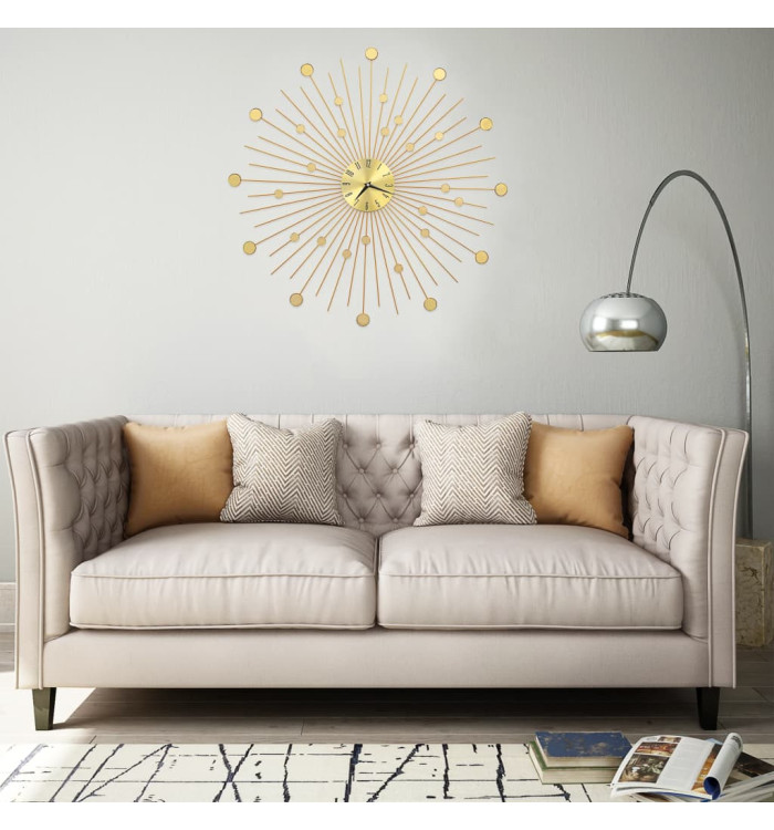 Horloge murale Métal 70 cm Doré | Mobilier & Déco
