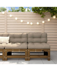 Canapés centraux avec coussins 2 pcs marron miel | Mobilier & Déco