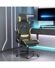 Chaise de jeu avec repose-pied Noir et vert clair | Mobilier & Déco
