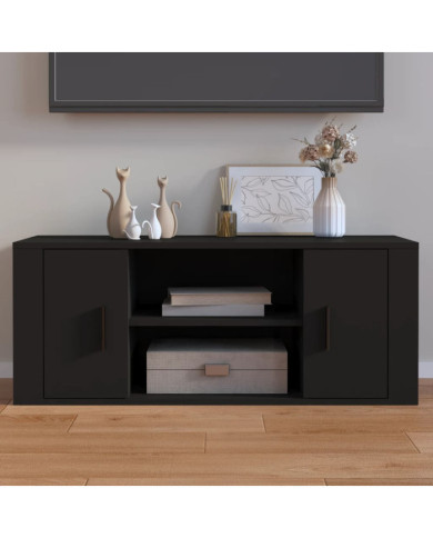 Meuble TV Noir 100x35x40 cm Bois d'ingénierie | Mobilier & Déco