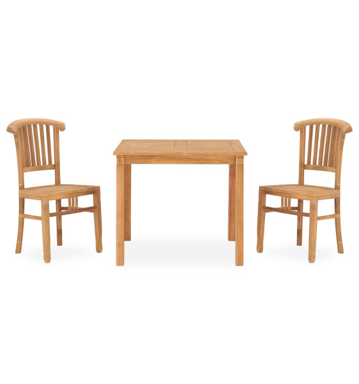 Ensemble à manger de jardin 3 pcs bois de teck solide | Mobilier & Déco