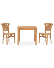 Ensemble à manger de jardin 3 pcs bois de teck solide | Mobilier & Déco