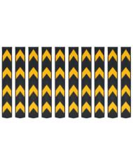 Cornière de protection réfléchissante 10 pcs Caoutchouc 80 cm | Mobilier & Déco
