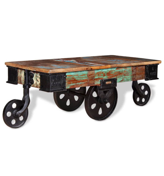 Table basse Bois de récupération 90x45x35 cm | Mobilier & Déco