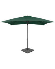 Parasol de jardin avec base portable vert | Mobilier & Déco