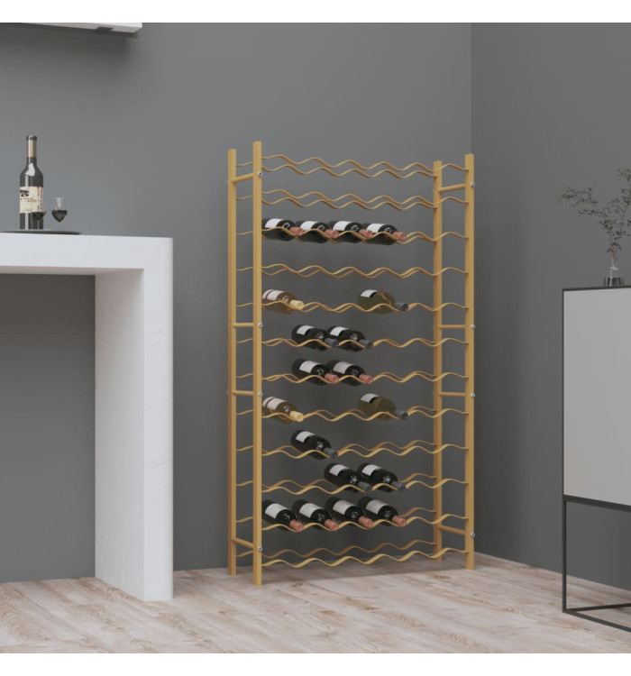 Casier à bouteilles pour 72 bouteilles Doré Métal | Mobilier & Déco