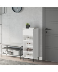 Étagère à chaussures Blanc brillant 40x36x105cm Bois ingénierie | Mobilier & Déco