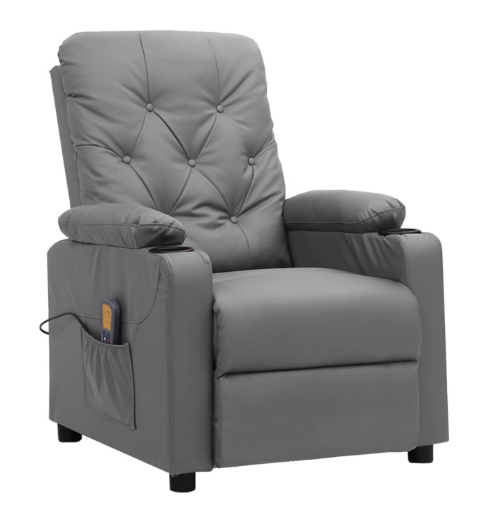 Fauteuil de massage Gris Similicuir | Mobilier & Déco