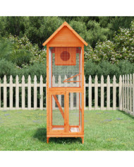Maison à oiseaux marron 60x58,5x160 cm bois massif de pin | Mobilier & Déco